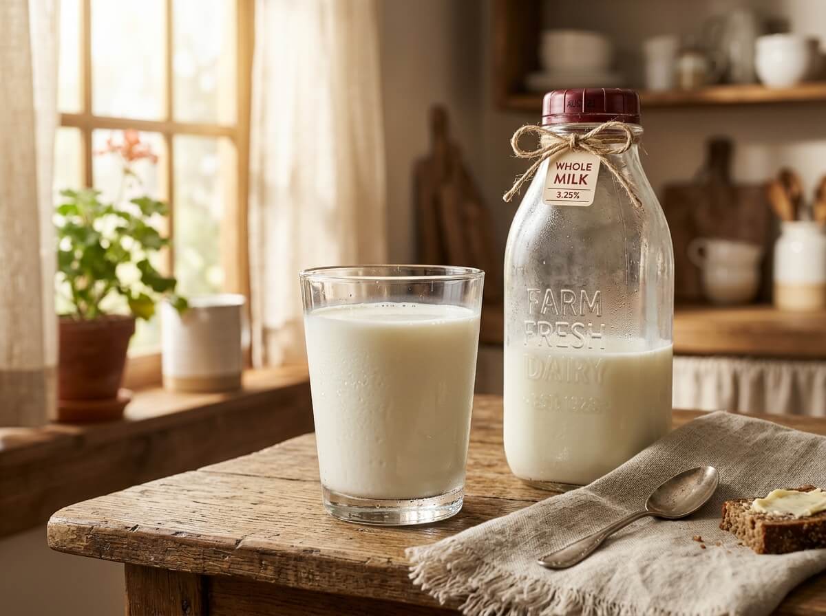 Clean fresh glass of pure white milk on neutral studio surface